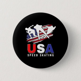 Schaatsen IJsschaatsen Schaatsers Snelheid Figuurs Ronde Button 5,7 Cm