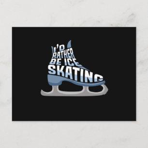 Schaatsen Ik ging liever schaatsen Briefkaart