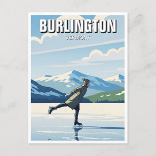Schaatsen in Burlington Vermont Reizen Briefkaart