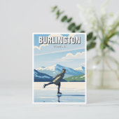 Schaatsen in Burlington Vermont Reizen Briefkaart (Staand voorkant)
