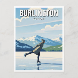 Schaatsen in Burlington Vermont Reizen Briefkaart