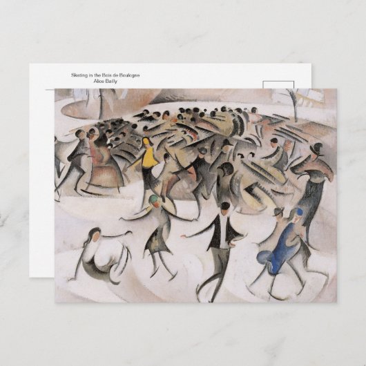 Schaatsen in het Bois de Boulogne door Alice Baill Briefkaart (Voorkant / Achterkant)