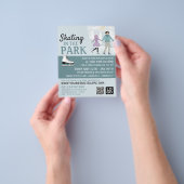 Schaatsen in het Schaats, ijsbaan Adverteren Flyer (Hand)