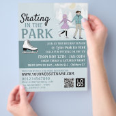 Schaatsen in het Schaats, ijsbaan Adverteren Flyer (Hand)