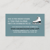 Schaatsen in het Schaats, ijsbaan Adverteren Visitekaartje (Achterkant)