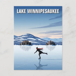 Schaatsen in Lake Winnipesaukee Reizen Briefkaart