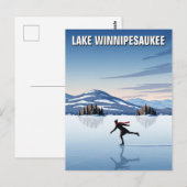 Schaatsen in Lake Winnipesaukee Reizen Briefkaart (Voorkant / Achterkant)