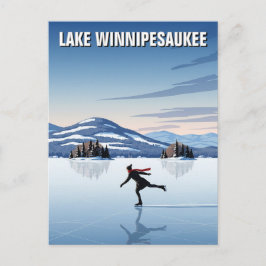 Schaatsen in Lake Winnipesaukee Reizen Briefkaart