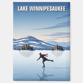 Schaatsen in Lake Winnipesaukee Reizen Magneet