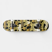 Schaatsen in Solid Gold Persoonlijk Skateboard (Horizontaal)