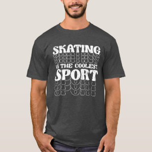 Schaatsen is de coolste sport IJsschaatsen retro T-shirt