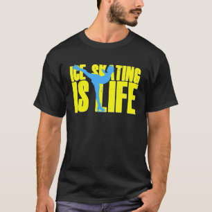 Schaatsen is het leven schaatsen kunstschaatser me t-shirt