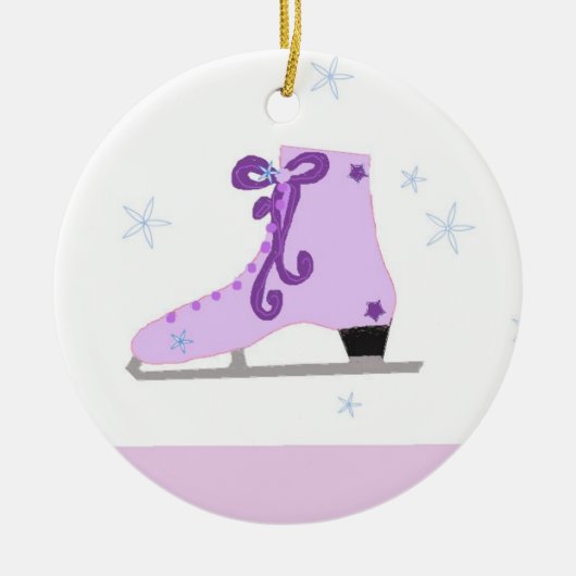 Schaatsen Keramisch Ornament (Voorkant)