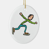 Schaatsen Keramisch Ornament (Rechts)