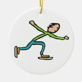 Schaatsen Keramisch Ornament