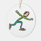 Schaatsen Keramisch Ornament (Links)