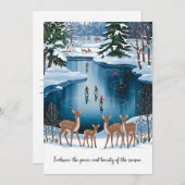 Schaatsen - Kerst Kaart (Voorkant / Achterkant)