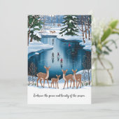 Schaatsen - Kerst Kaart (Staand voorkant)