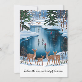 Schaatsen - Kerst Kaart