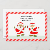 schaatsen kerstkaarten feestdagenkaart (Voorkant / Achterkant)