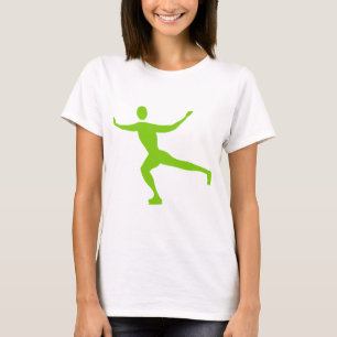 Schaatsen - Martiaans groen T-shirt