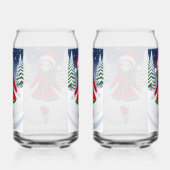 Schaatsen Meisje Elf Drinkware Set Blikvorm Glas (Rechts)