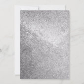 Schaatsen Meisje Verjaardag Glitter Bedankkaart (Achterkant)