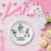 Schaatsen Meisjes Winter Verjaardagsfeest Papieren Bordje (Feest)