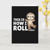 Schaatsen met de Slote Roller Funny Animals Roller Kaart (Gele Bloem)