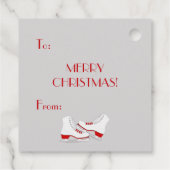 Schaatsen met kerstcadeaus met cadeau Cadeau Label (Achterkant)