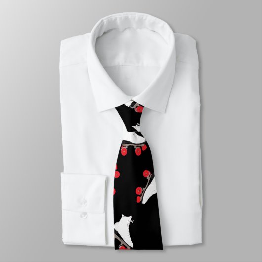 Schaatsen met witte rol stropdas (Gebonden)