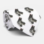 Schaatsen met zwarte ijs stropdas (Opgerold)