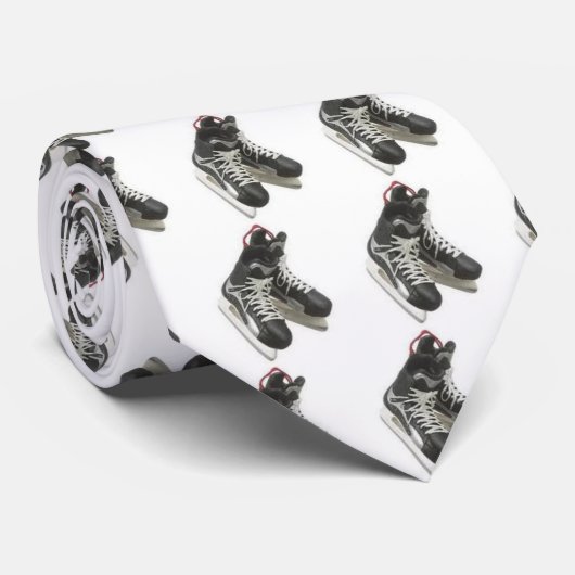 Schaatsen met zwarte ijs stropdas (Opgerold)