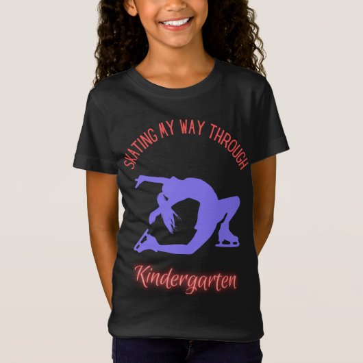 Schaatsen Mijn Weg Door Kleuterschool T-shirt (Voorkant)