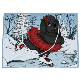 Schaatsen Newfoundland Puppy Dog Groot Cadeauzakje