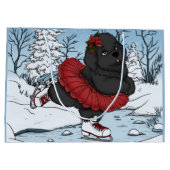 Schaatsen Newfoundland Puppy Dog Groot Cadeauzakje (Achterkant)