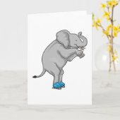 Schaatsen olifant Schaatsen Kaart (Gele Bloem)