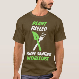 schaatsen op basis van plant t-shirt