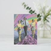 Schaatsen op de Mountain Ridge Surreal Briefkaart (Staand voorkant)