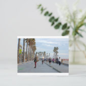 schaatsen op het strand van venetië briefkaart (Staand voorkant)