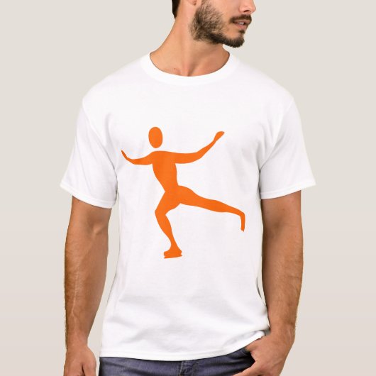 Schaatsen - Oranje T-shirt (Voorkant)