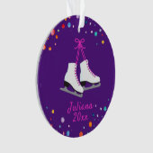 Schaatsen Ornament, Ice Hockey Meisjes Kerst Ornament (voorkant)