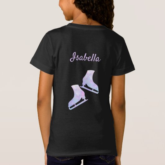 Schaatsen paarse kristallen t-shirt (Achterkant)