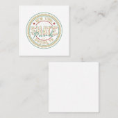 Schaatsen park vierkante visitekaartje (Voorkant / Achterkant)