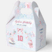 Schaatsen Party Roze Winter Meisje Verjaardag Groo Bedankdoosjes (Voorkant)