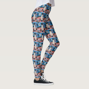Schaatsen Patriottische USA-schaatser Leggings