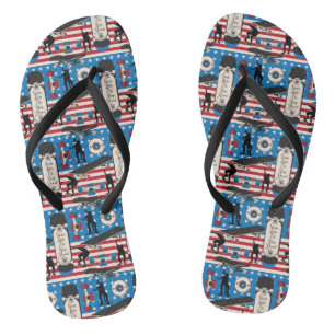 Schaatsen Patriottische USA-schaatser Teenslippers