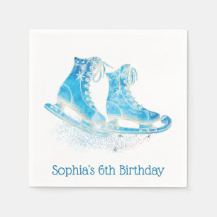 Schaatsen personaliseert glitter servet