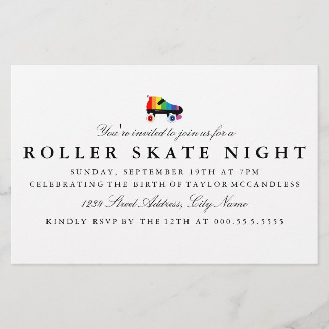 schaatsen regenboogstrepen voor rollen (Voorkant)