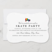 schaatsen regenboogstrepen voor rollen kaart (Achterkant)